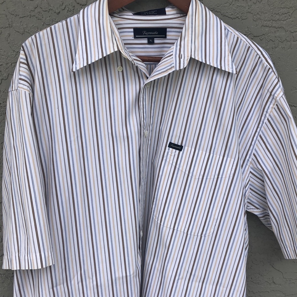 Faconnable Short-Sleeve Button Shirt - XL